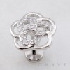 INFINITE ROUND FLOWER MULTI CZ THREADLESS (PUSH IN) 316L SURGICAL STEEL LABRET SET